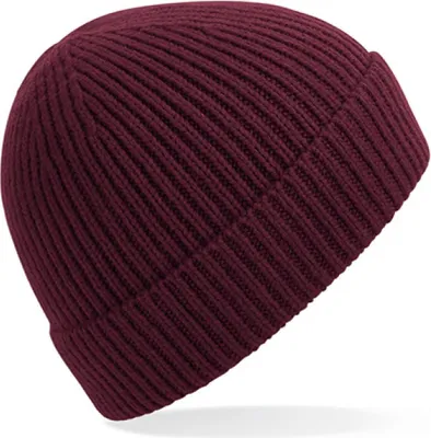 Image de Beechfield B380 | Bonnet à côtes en tricot technique - Farbe : Burgundy - Größe : Taille unique