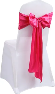 Obrázok produktu pre CANDeal 10-dielna sada saténových stoličiek Sashes Bows pre svadobnú recepciu - univerzálne stoličky späť kravaty, žiadne kryty stoličiek (Rose)