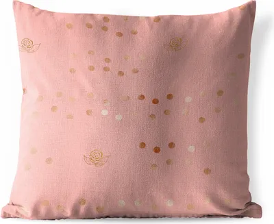 Produktbild von MuchoWow® Outdoor Kissen - Rose - Rosa - Muster - 40x40 cm - Wetterfest - Lounge Kissen - Kopfkissen - Interieur - Polster mit Bild