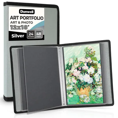 Produktbild von Dunwell Kunst-Portfolio-Mappe mit Montagepapier, Präsentationsbuch zur Aufbewahr