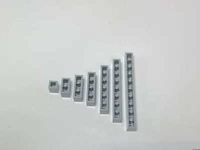 Obrázok produktu pre LEGO® 1x1,1x2,1x3,1x4 kocky Vysoké kocky Svetlo šedé Zmiešané NOVINKA! Množstvo 500x
