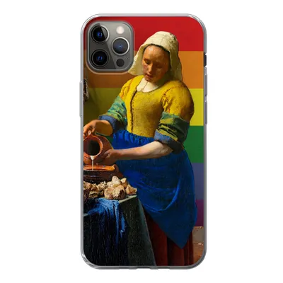 Produktbild von MuchoWow® Handyhülle Schutzhülle Hülle für iPhone 13 Pro Max Milchmädchen - Stolz - Vermeer Silikon Softcase Handy Hülle - Mobiltelefon