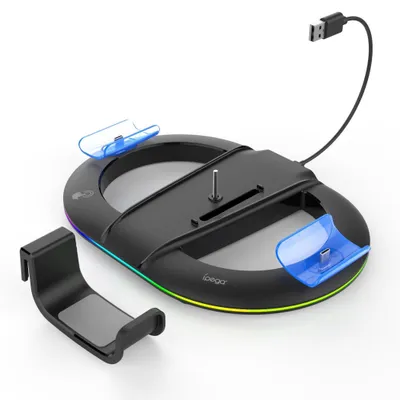 Obrázek produktu pro Vertikální stojan pro PS5 Pro Slim s nabíjecí stanicí a ovladačem, RGB, černý