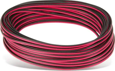 Zdjęcie produktu dla Przewód dwużyłowy RAUTRONIC, 2x 0,14 mm², czerwono-czarny, 10 m