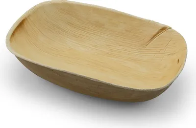 Produktbild von Schale tief aus Palmblatt, 250 x 171 x h 58 mm, 5 Stück