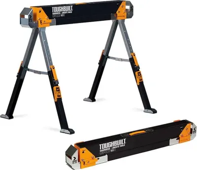Image de ToughBuilt | C700 1 x paire de tréteaux de construction pliants avec une capacité de charge de 1180 kg