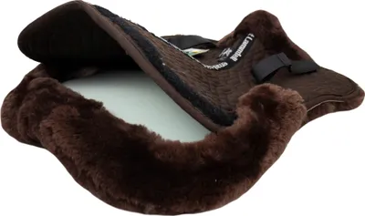 Produktbild von Engel Reitsport Lammfell Korrektur Keil Sattelkissen (Sakis2K) Mocca/Mocca L (18 - 19,5") 58cm