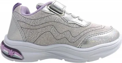 Image de Chaussures pour filles Leomil, modèle à scratch, couleur argent, pour un usage quotidien