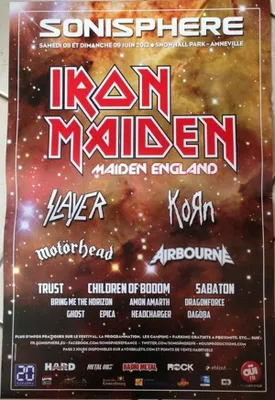 Image de Iron Maiden - 2013 - AFFICHE / POSTER - 40x60cm