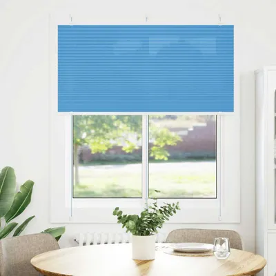 Immagine prodotto di vidaXL Tenda plissettata blu 115x100 cm larghezza tessuto 114,4 cm poliestere