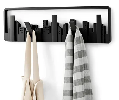 Produktbild von Skyline Garderobe mit Klapphaken in Schwarz