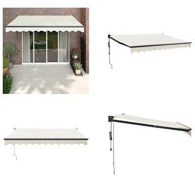 Obrázek produktu pro vidaXL Elektrická markýza s klikou 3,5x2,5 m - Markýzy - Markýzy - Zatahovací markýzy - Zatahovací markýzy
