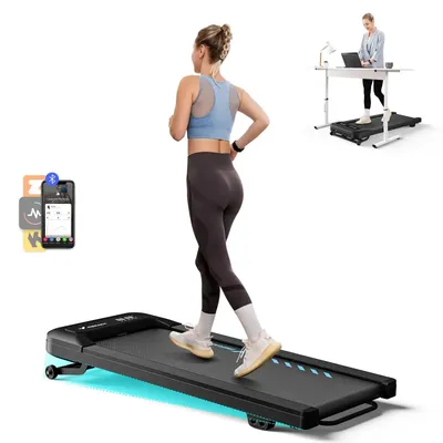 Image de Tapis de marche pliable - Tapis de marche - Bande de marche - Bande de course renforcée - Bandes de marche - Moteur 2,5 chevaux - Inclinaison automatique jusqu'à 9% - Main courante