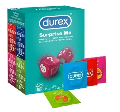 Zdjęcie produktu dla Durex Suprise Me Prezerwatywy, 40 sztuk