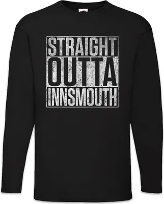 Produktbild von Urban Backwoods Straight Outta Innsmouth, Langarm T-Shirt, Farbe: Schwarz, Größe: 3XL