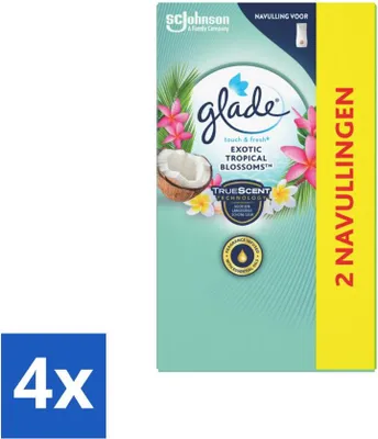 Productafbeelding van Glade - Touch & Fresh - Exotische tropenbloemen - 2x 10 ml - Voordeelverpakking - 4 stuks