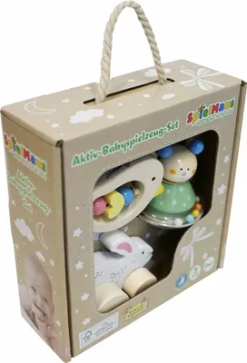 Immagine prodotto di Set da gioco e da regalo in legno SpielMaus, 3 pezzi