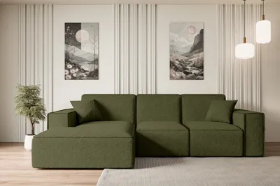 Produktbild von ALTDECOR Ecksofa in L-Form SERRA-L - 266x169x80 cm Grün - Corner Sofa Bett Eckcouch Couch Wohnlandschaft Cauchsofa