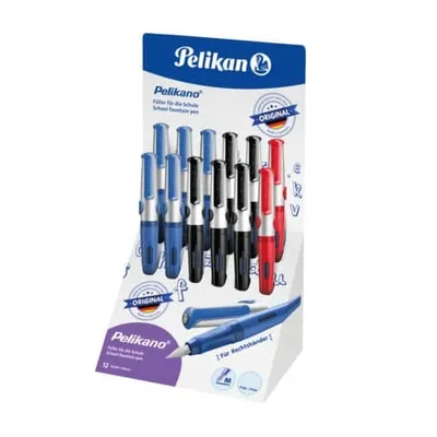 Produktbild von Pelikan 606844, Gemischte Farben, Kartuschenfüllsystem, Blau, Medium, Rechtshändig, Ausstellungsbox