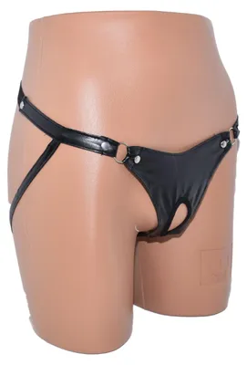Produktbild von Artificial Leather Metal Ring Thong Jock