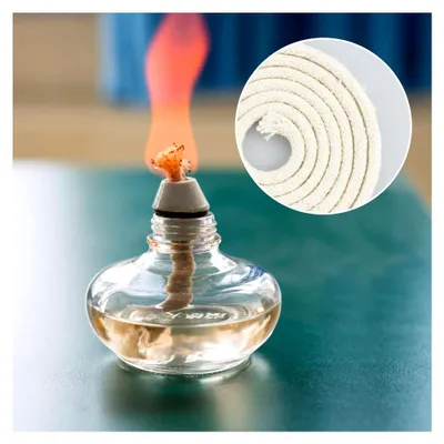 Produktbild von 3 Meter für Öllampen, 4mm Kerzendochte aus geflochtener Baumwolle für DIY Kerzenherstellung, 100cm*2