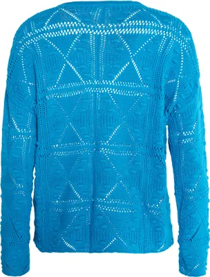 Produktbild von Blauer Damen Pullover aus 100% Baumwolle, Größe L