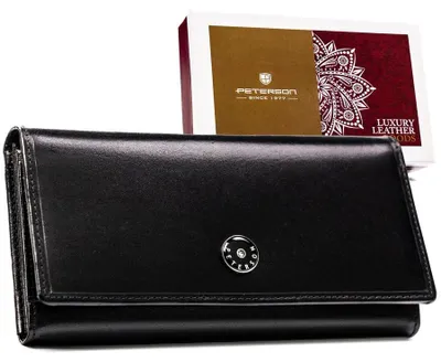 Obrázek produktu pro Peterson Dámská peněženka z přírodní kůže černá RFID 18,5x9,5 cm