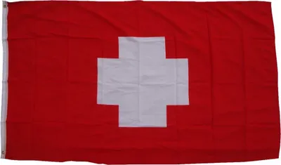Obrázok produktu pre Vlajka Švajčiarsko 90 x 150 cm vlajka s 2 očkami 100g/m² tkanina hmotnosť zdvihák vlajka pre stožiar