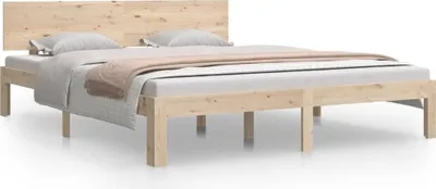 Image de vidaXL Lit en bois massif pin 160x200 cm