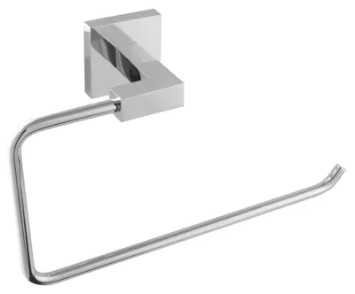 Zdjęcie produktu dla Wieszak na ręczniki z chromowanego mosiądzu, prostokątny, długość 22 cm, wysokość 12 cm, głębokość 7 cm