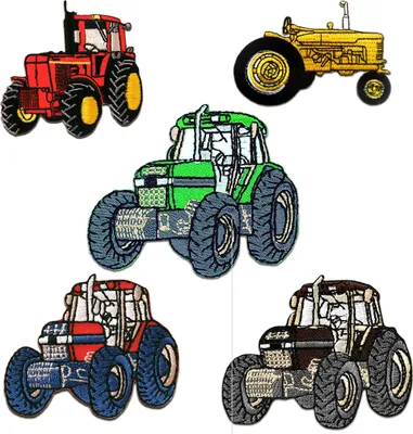 Obrázok produktu pre Traktor Set 5 kusov - nášivky, nažehľovačky, nášivky, nažehľovačky