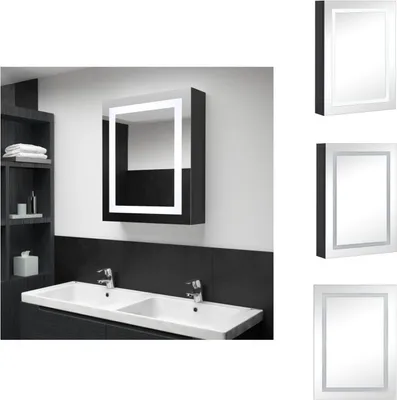 Zdjęcie produktu dla vidaXL Szafka z lustrem LED do łazienki 50x13x70 cm - Szafki łazienkowe