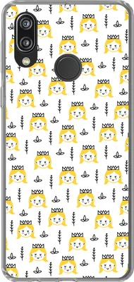 Produktbild von MuchoWow® Handyhülle Schutzhülle Hülle für Telefoonhoesje Huawei P20 Lite (2020) Mädchen - Prinzessin - Krone - Muster - Mädchen - Kinder - Kinder Silikon Softcase Handy Hülle - Kartenhalter