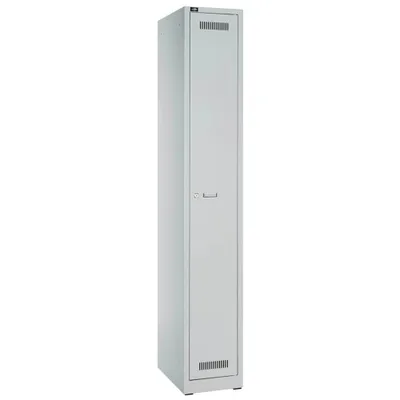 Produktbild von Garderobenschrank Light Stahl, Lichtgrau H1850xB300xT500 1 Abteil,