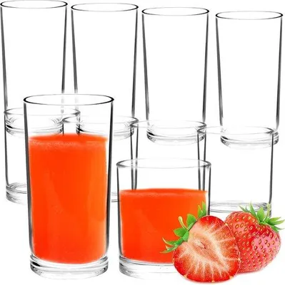 Image de 8 gobelets en plastique transparents de 350 ml et 500 ml