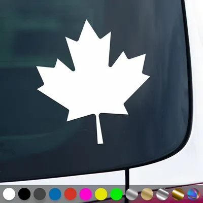 Produktbild von PantherPixel Kanada Aufkleber Canada Flagge Fahne Ahornblatt Sticker Auto Geschenkidee Farbe Weiss