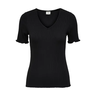 Produktbild von ONLY 15238718, Erwachsener, Weiblich, Schwarz, Einfarbig, XS, V-Ausschnitt