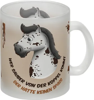 Produktbild von Wer sauber von der Koppel kommt, der hatte keinen Spaß Glas Tasse mit