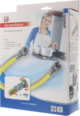 Obrázok produktu pre SCANPART 1104054125, 125 cm, 1 kusov, Žltá, Nerezová oceľ, 1/2", Nerezová oceľ