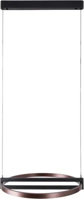 Productafbeelding van LED-kandelaar SINGAPUR, zwart-bruin, 48W, warm wit licht, 2880lm, metaal, afmetingen: 145x63x63cm, IP20, Maxlight