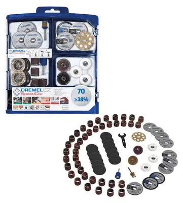 Image de Coffret de 70 accessoires DREMEL 2615E725JA EZ SpeedClic