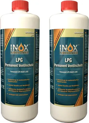 Produktbild von INOX LPG Autogas Ventilschutz 2x1L Reiniger für Autos mit Gasanlage Valve Saver