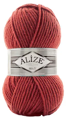Strickgarn Strickwolle ALIZE SUPERLANA MAXI ziegelrot