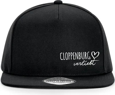 Produktbild von Huuraa Cappy Mütze Cloppenburg verliebt Black Polyester Snapback Kappe Geschenkidee