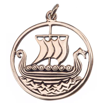 Produktbild von Wikingerschiff Bronze Schmuckanhänger groß
