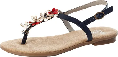Produktbild von Rieker Damen Sandaletten Zehensteg Slingsandalen 64281-14, Größe:37 EU, Farbe:Blau
