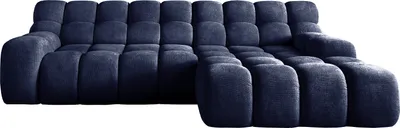 Produktbild von DomoHome- Campile Big Ecksofa mit Schlaffunktion Sofa 85x288x119 cm, Modern Couch Eckcouch Wohnzimmer Möbel Ausfahrbarer Sitz Sofa L Form Rechts | Eden 16 | Blau