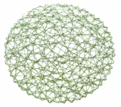 Image de set de table 2 pièces ø37 cm - dessous de plat tressé moderne, idéal pour déco & protection Vert