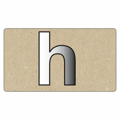 Image de Ornements miroir Lettre minuscule H