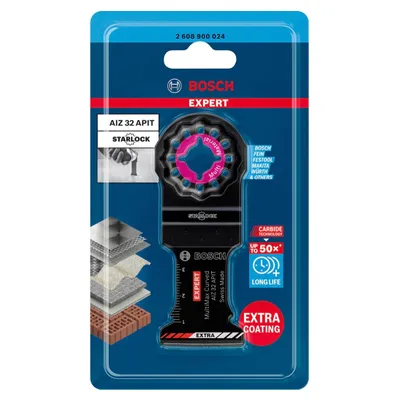 Produktbild von Bosch 2 608 900 027, Tauchschnittklinge, Mauerziegel, Zementfaser-Paneel, Zementgebundene Faserplatte, Faserplatte, Glasfaserverstärkter..., Hartmetall, 32 mm, 1 Stück(e)